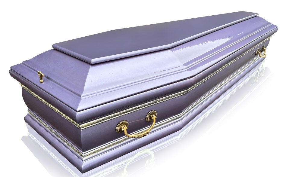 Гроб "Бергамо" 6 гранный цветные