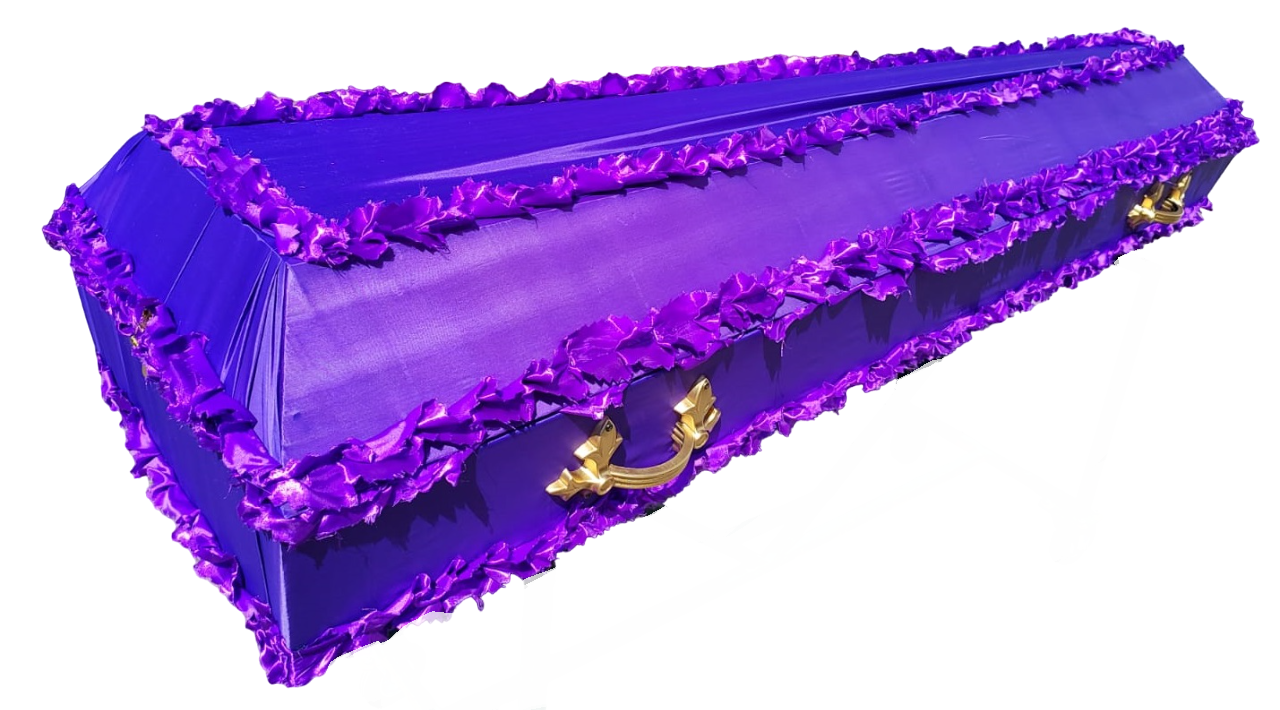 Гроб обитый тканью "Гладь" шелк