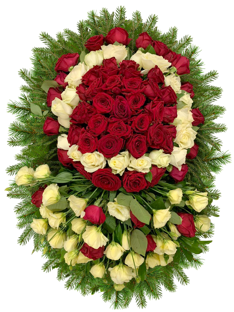 Венок из живых цветов 14
