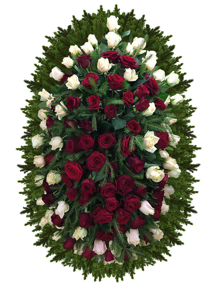 Венок из живых цветов 7