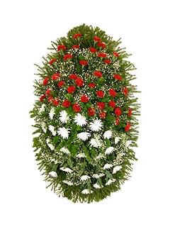 Венок из живых цветов 4